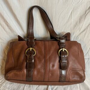 Coach Brown Pebble Leather Purse